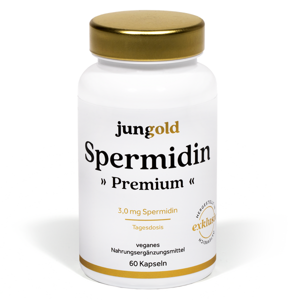 jungold Spermidin Premium 3,0 mg Tagesdosis, veganes und glutunfreies spermidinhaltiges Nahrungsergänzungsmittel aus Österreich